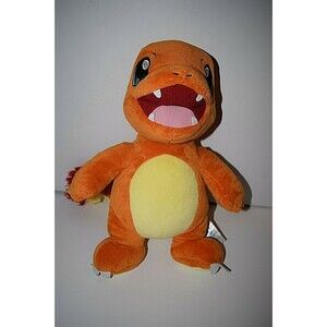 EUC BEAR BUILD CHARMANDER POKEMON BAB PLUSH STUFFED ANIMAL ORANGE LIZARD